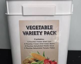 Vegetable Variety Pack Emergency Food Supply Bucket 