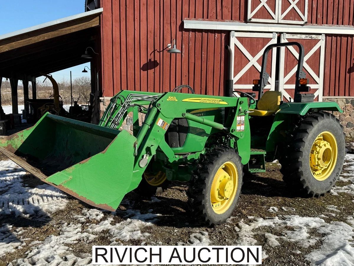 John Deere 5055E Tractor & 553 Loader