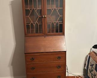 Vintage Mahogany Chippendale Secretary Desk