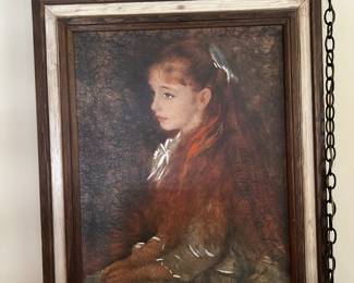 Replica of "Portrait of Irene Cahen d'Anvers created by French Impressionist master Pierre-Auguste Renoir