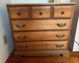 wooden dresser with 4 drawers
