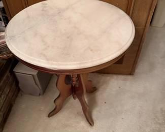 Marble top side table