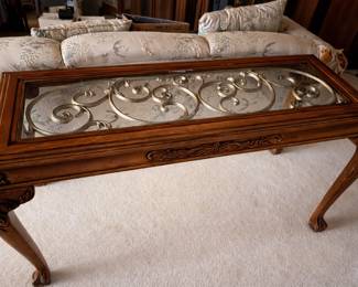 Side table, glass top