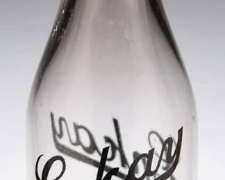 Enkay Dairy One Quart Glass Milk Bottle, 1946