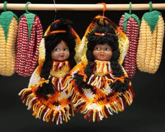 Vintage Crochet Kitchen Items