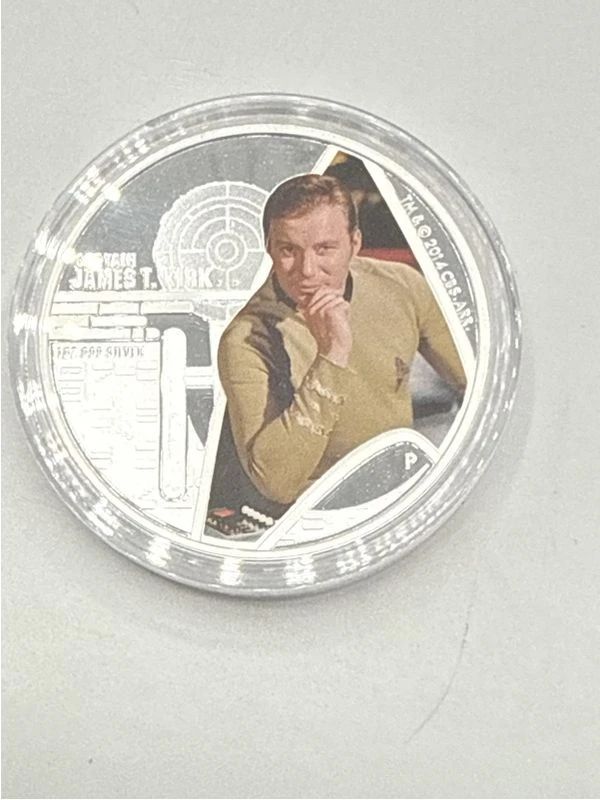 Limited Edition Star Trek Captain James T. Kirk 2015 1oz .999 Silver Perth Mint Proof Coin