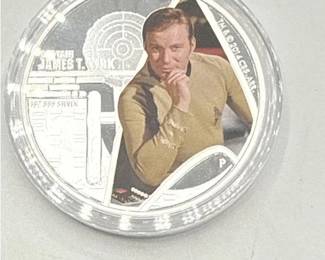 Limited Edition Star Trek Captain James T. Kirk 2015 1oz .999 Silver Perth Mint Proof Coin