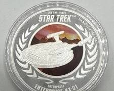 Limited Edition Star Trek U.S.S. Enterprise NX-01 2015 1oz .999 Silver Perth Mint Proof Coin