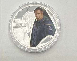  Limited Edition Star Trek Captain Jonathan Archer 2015 1oz .999 Silver Perth Mint Proof Coin