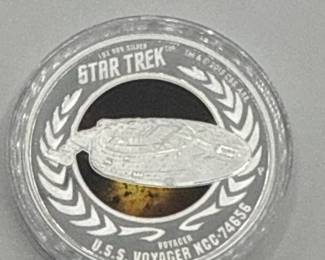 Limited Edition Star Trek U.S.S. Voyager 2015 1oz .999 Silver Perth Mint