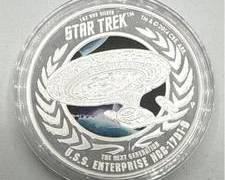 Limited Edition Star Trek U.S.S. Enterprise NCC 2015 1oz .999 Silver Perth Mint Proof Coin