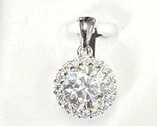 Mossanite 2.0ctw Sterling Silver Pendant