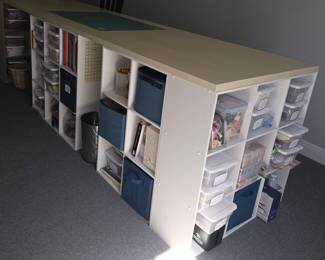 Kallax Craft Table with Storage Cubbies