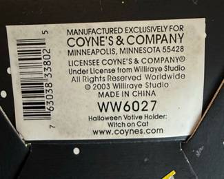 Williraye Studio Halloween Figures (2) - Jack O Lantern & Witch Votive