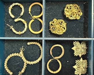 Assorted Crystal & Gold-Tone Earrings Collection