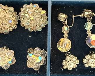 Assorted Crystal & Gold-Tone Earrings Collection