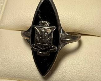 Vintage Sterling Silver Sorority Crest Ring