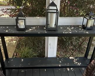 Black Console Table with Shelf