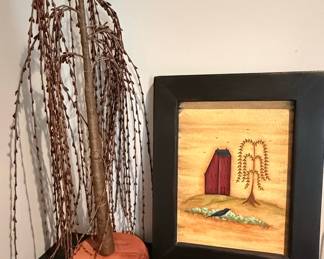 Folk Art Style Painting "Sandy" Signed