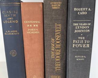 Vintage Hardcover Books Collection - Hemingway, Speer, Stone, Caro