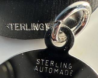 Sterling Silver "AZA" Pendant and Chain Set