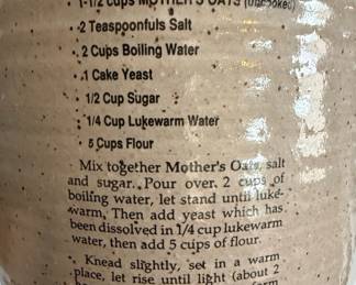 Mother's Oats Bread Crock by Frank Amana