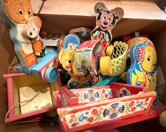 Assorted Vintage Fisher-Price & Wooden Toys