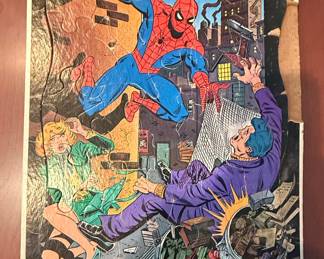 Vintage Whitman The Amazing Spider-Man and Woody Woodpecker Frame-Tray Puzzles