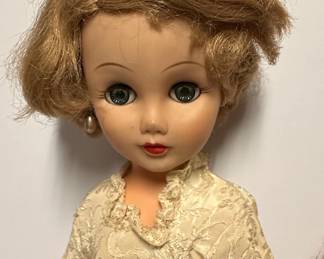 Vintage Porcelain Dolls (2) and Plastic Fashion Doll (1)