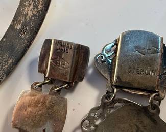 Siam Sterling Silver Bracelet Lot with Bangles