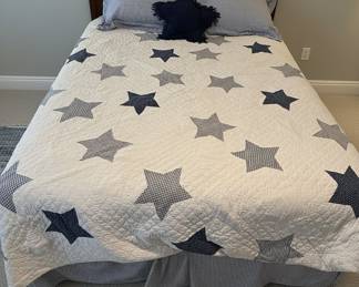 Henredon Campaign Style Mahogany Bed Frame