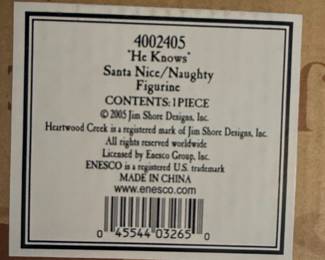 Jim Shore "He Knows" Santa Nice/Naughty Figurine 4002405