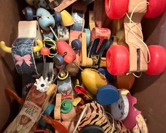 Assorted Vintage Fisher-Price & Wooden Toys