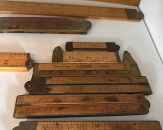 Vintage Woodworking Measuring Tools Lot - Stanley, Lufkin, Rabone