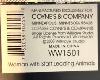 Williraye Studio Woman with Staff Leading Animals Figurine