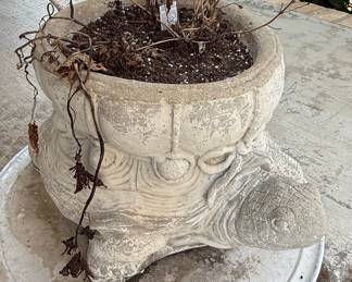 Concrete Turtle Planter