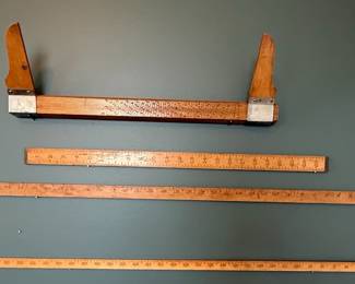 Vintage Woodworking Measuring Tools Lot - Stanley, Lufkin, Rabone