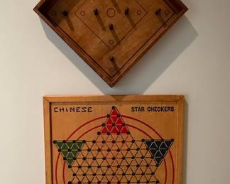 Vintage Chinese Star Checkers & Aggravation Board Game