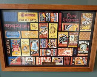 Framed Quaker Oats Breakfast Oats Collage