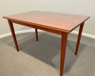 Mid-Century Modern Style Dining Table with Glass Top