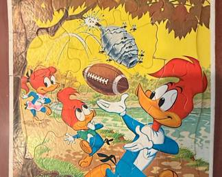 Vintage Whitman The Amazing Spider-Man and Woody Woodpecker Frame-Tray Puzzles