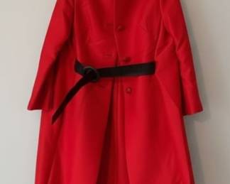 Anita Modes Red Belted Coat and Dress