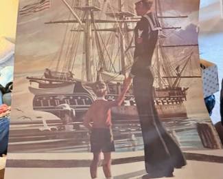 vintage navy poster