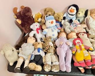antique/vintage dolls, & doll accessories & vintage plush  animals