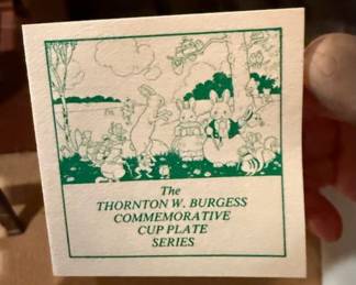 vintage Thornton W. Burgess cup plates
