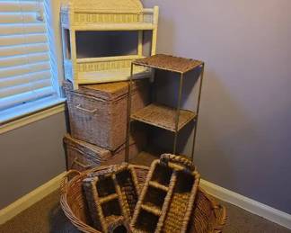 Wicker Baskets And Shelves