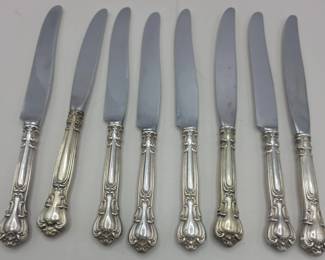 Eight Gorham Chantilly Sterling Silver Knives