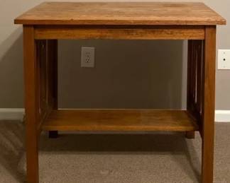 Wooden mission style console table