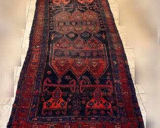 Vintage Hand Knotted Wool Rug Made In Iran