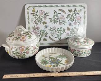 Port Meirion Botanic Garden Soup Tureen Serving Bowl Plate And Hot Board